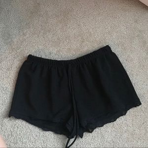black shorts